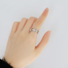 Glossy brand universal adjustable ring, 925 sample silver, simple and elegant design