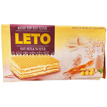 批发 越南进口LETO豆乳味威化饼干早餐下午茶点心休闲零食品200g