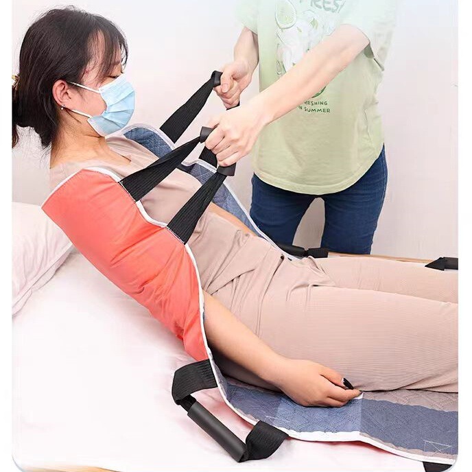 Bedridden elderly pull up with shift pad bed patient auxiliary turn over pad over mattress carrying transfer pad nursing pad
