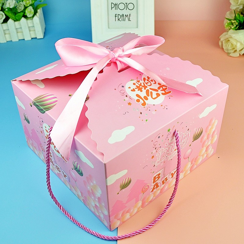 Cumpleaños de bebés de luna llena, 100 días, caja de regalo, caja vacía, caja de dulces de boda portátil, caja de regalo de mano, embalaje de vuelta image 11
