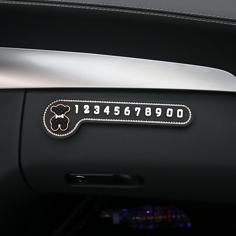 Matrícula de estacionamiento temporal de automóviles, niñas, personalidad creativa, accesorios de decoración de automóviles, placas de teléfono, placas de matrícula móviles