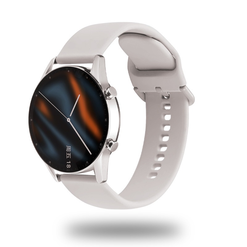 Aplicable Samsung Watch Silicone brazalete hebilla de color Huawei GT acero inoxidable Samsung hebilla correa de reloj deportivo mayorista