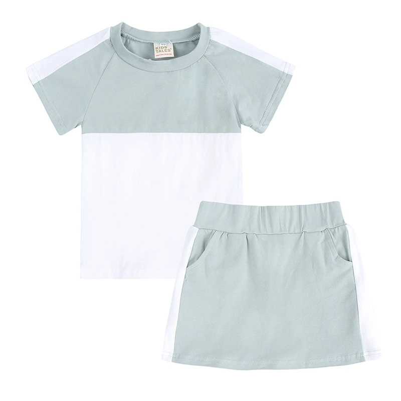 Summer set, uniform, short sleeve T-shirt, mini-skirt, for teenagers, European style, western style, wholesale