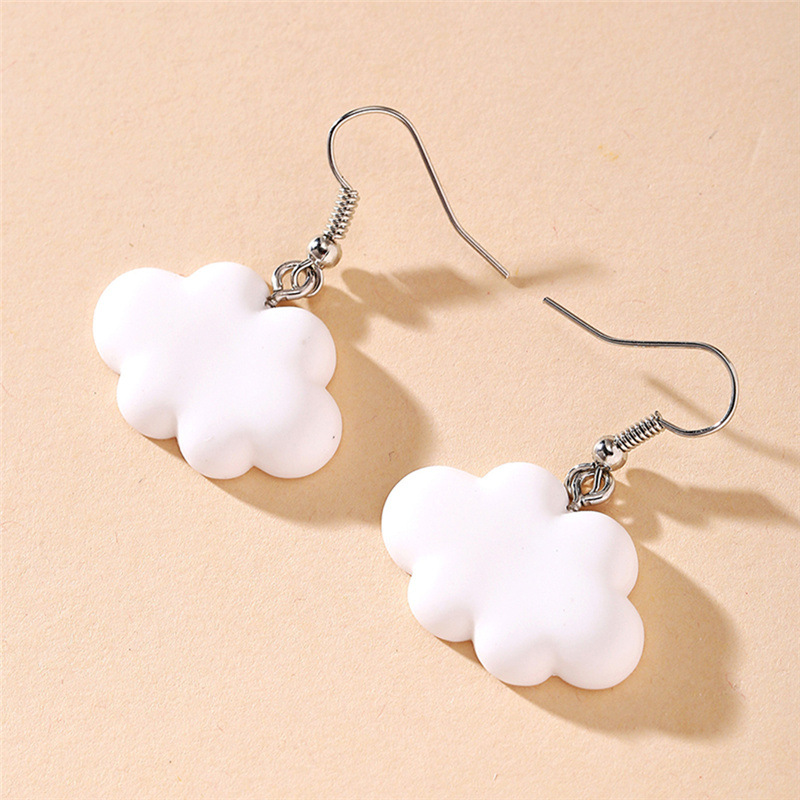 1 Pair Simple Style Clouds Arylic Women's Drop Earrings display picture 6