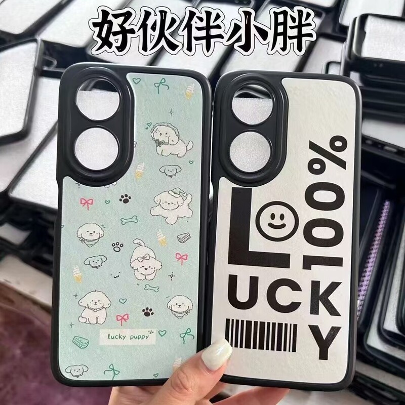 Suitable for Oppo Reno16 Phone Case Realme V70 Chubby Girl A5 A96 Cartoon Skin Sticker A6Pro Fine Hole Design