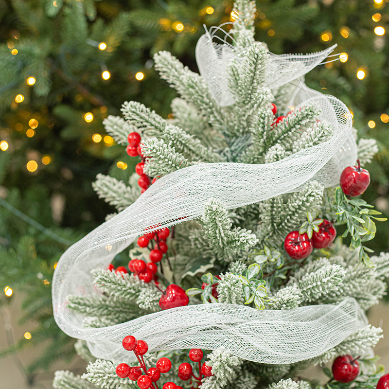 Cinta de malla de Navidad 25cm de borde ancho cinta hornear pastel Navidad árbol decoración cinta regalo dorado borde cinta