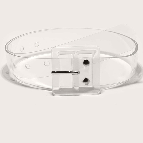 Transparent Belt Women's New Simple Matchy Dress, Waist Cincher Belt, Matches Student Jeans, Heart Buckle Headband