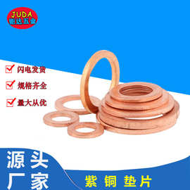 铜垫圈 紫铜垫片 红铜密封垫片船用表平垫圈铜M5*9*1- M20*28*1.5