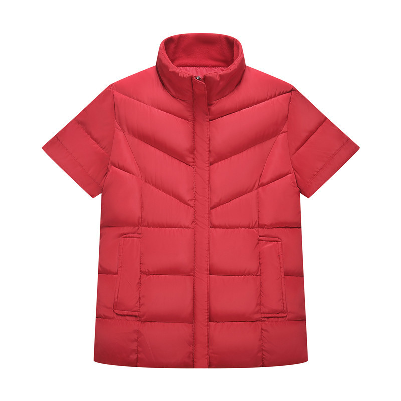 Chaleco de algodón de los hombres con mangas extra grande tamaño manga corta chaleco papá más tamaño gordo viejo hombre media manga abajo chaqueta