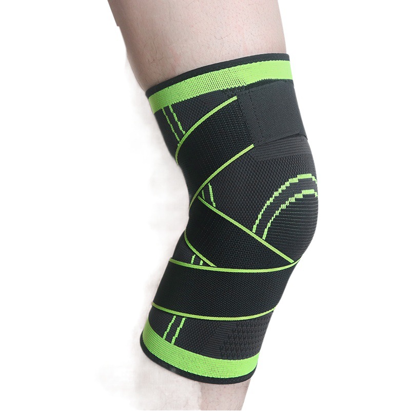 Sports Pressurized Knee Pads Riding Running Breathable Strap Knee Pads Basketball Outdoor Mountaineering Fitness Knee Pads Cross Border
