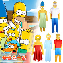 5工厂批发Simpsons动画cosplay亲子服装日系动漫cos服辛普森一家