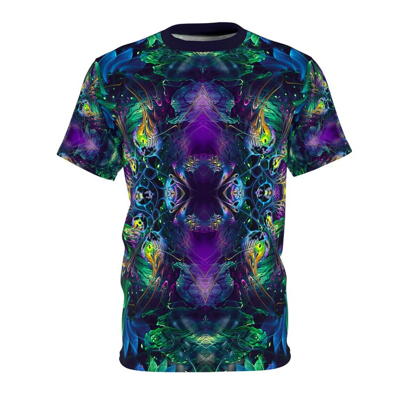 2026 Psychedelic Rave T-Shirt High-End Festival Party Shirt Psychedelic Full-Print Surreal Fractal Art T-Shirt 2026 Psychedelic Rave T-Shirt High-End Festival Party Shirt Psychedelic Full-Print Surreal Fractal Art T-Shirt