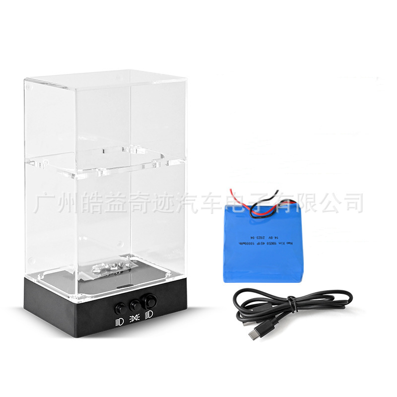 Caja de prueba de lente de luz dual LED de 3 pulgadas para automóviles, caja de visualización de un botón para controlar láser de luz cercana y alta