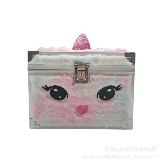 Aluminum Alloy Mao Makeup Case Embroidery Beauty Makeup Beauty Nail Art Toolbox Jewelry Skin Care Products Storage Suitcase