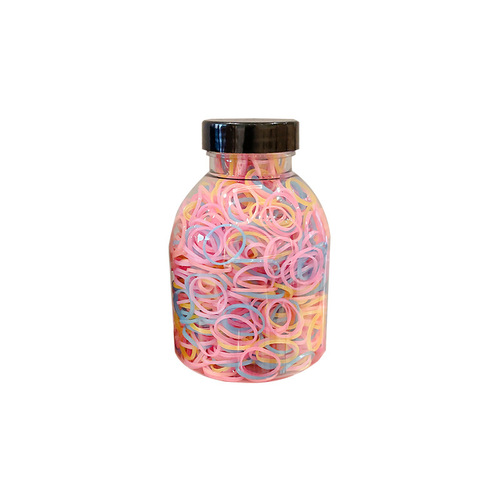 Canned colorful disposable rubber band thickened leather case women's simple headband high elastic rubber band children's hair band headwear