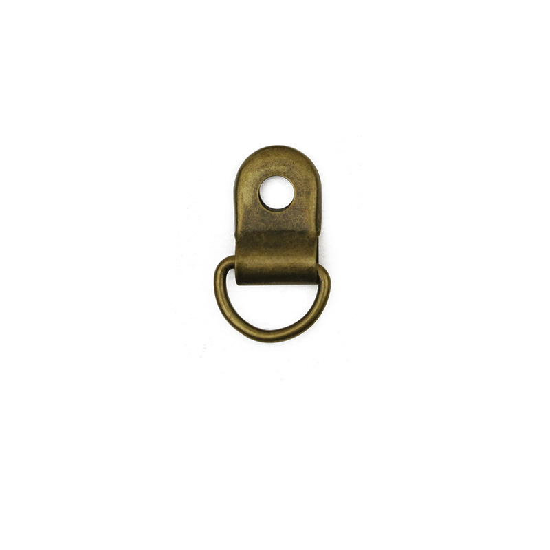 Bolsa de accesorios de hardware hierro D hebilla anillo de tiro metal correa de ropa zapato hebilla de hierro marco de fotos anillo de gancho de un solo agujero