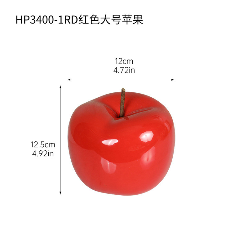 モダンでクリエイティブなセラミックアップル装飾品リビングルームテレビキャビネット玄関コーヒーテーブルオフィスデスクトップソフト装飾|undefined