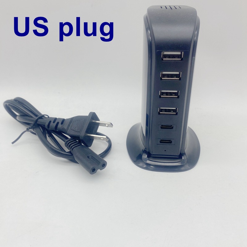 Cargador de múltiples funciones portátil de viaje de escritorio Tipo-c dual del cargador del velero del USB del multi-Puerto elegante