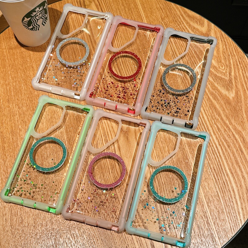 Suitable for European and American Apple Phone Cases, Xiaomi, Huawei, Lg Space Cases, Magnetic Gradient Resin Samsung Shockproof Phone Cases