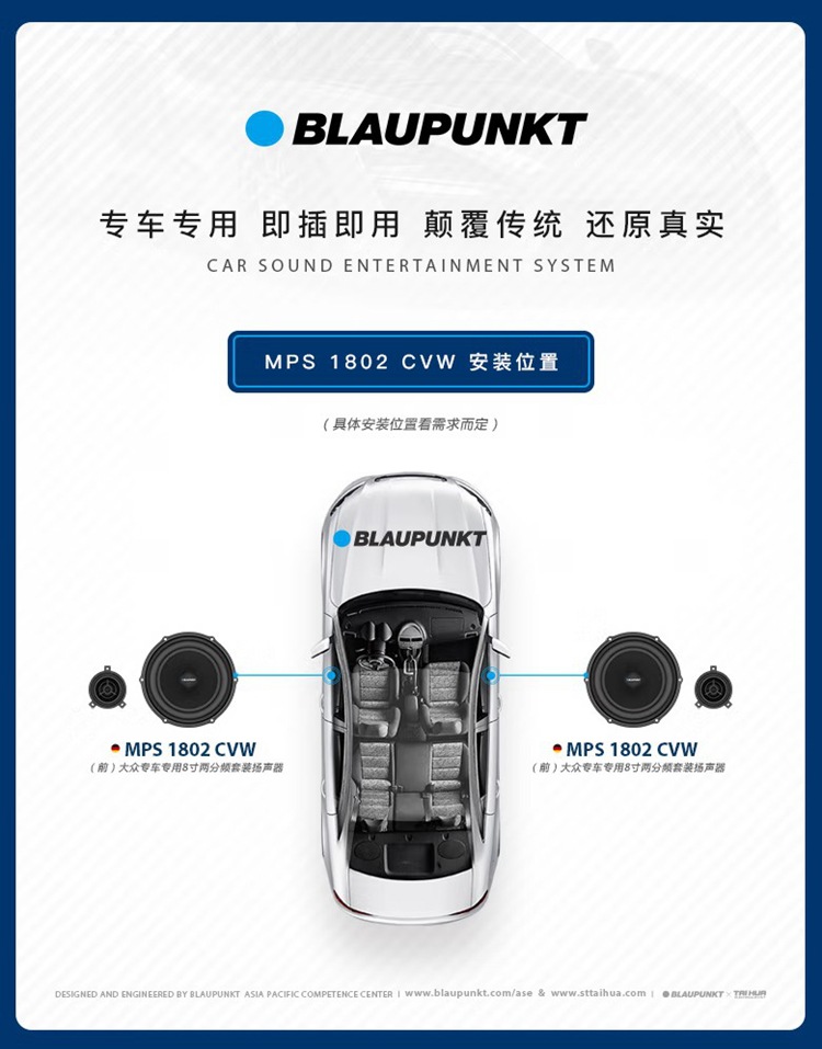 Germany Sapphire MPS 1802 CVW Volkswagen special 8-inch two-way set speaker modified Audio