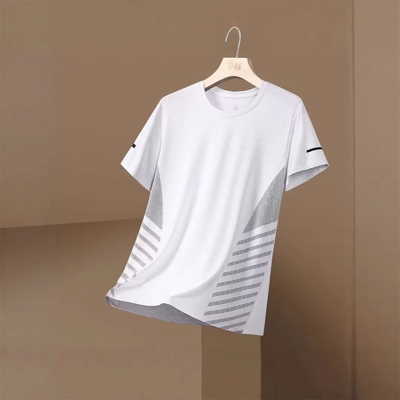Wholesale In-Stock Mesh Short-Sleeve T-Shirt for Men, Summer Ice Silk Quick-Dry Thin Style, Affordable Cool Breathable Half-Sleeve Tee Wholesale In-Stock Mesh Short-Sleeve T-Shirt for Men, Summer Ice Silk Quick-Dry Thin Style, Affordable Cool Breathable Half-Sleeve Tee