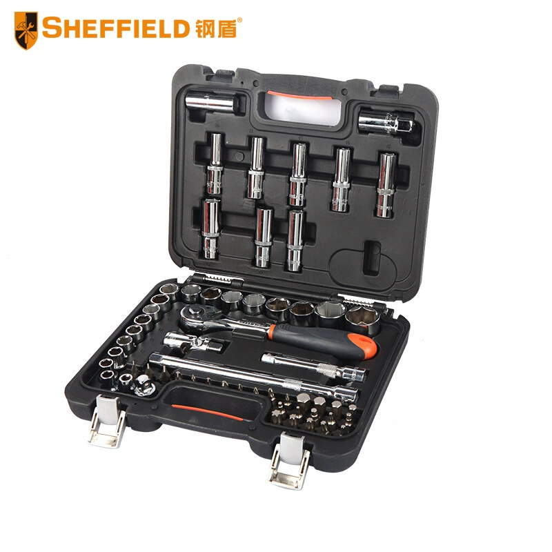 Steel Shield S010058 Набор из 58 предметов, серия 12,5 мм, метрический набор, универсальный комбинированный набор инструментов, набор головок