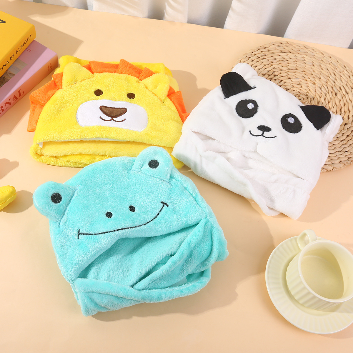 Creative animal series three-dimensional wind baby swaddling French velvet cartoon cute hug newborn out of the startled