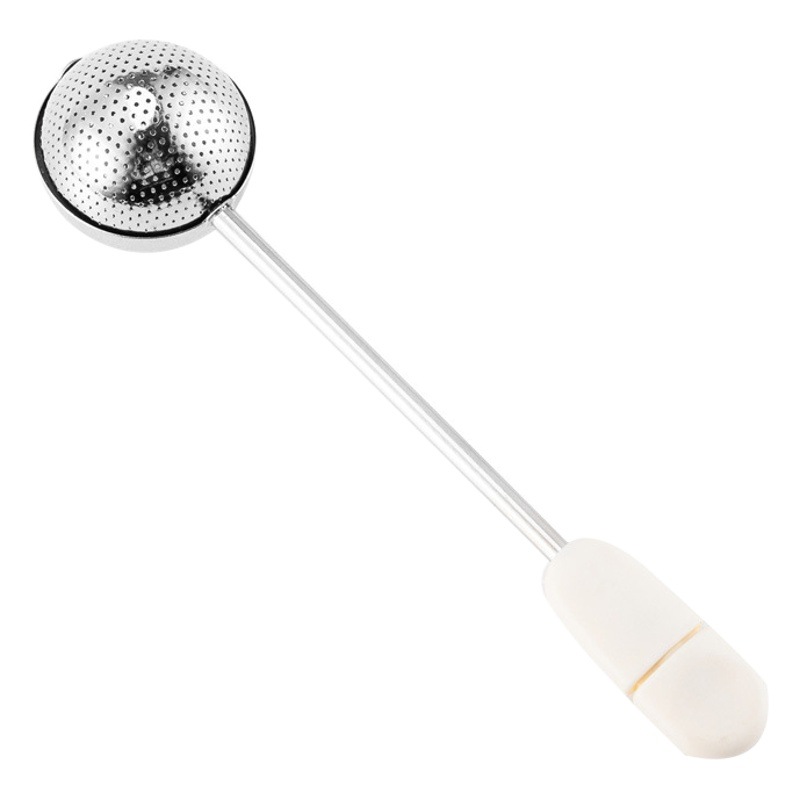 Moderno simple colador de té 304 de acero inoxidable rotatorio bola de té separador de té bola portátil colador de té fabricante de té