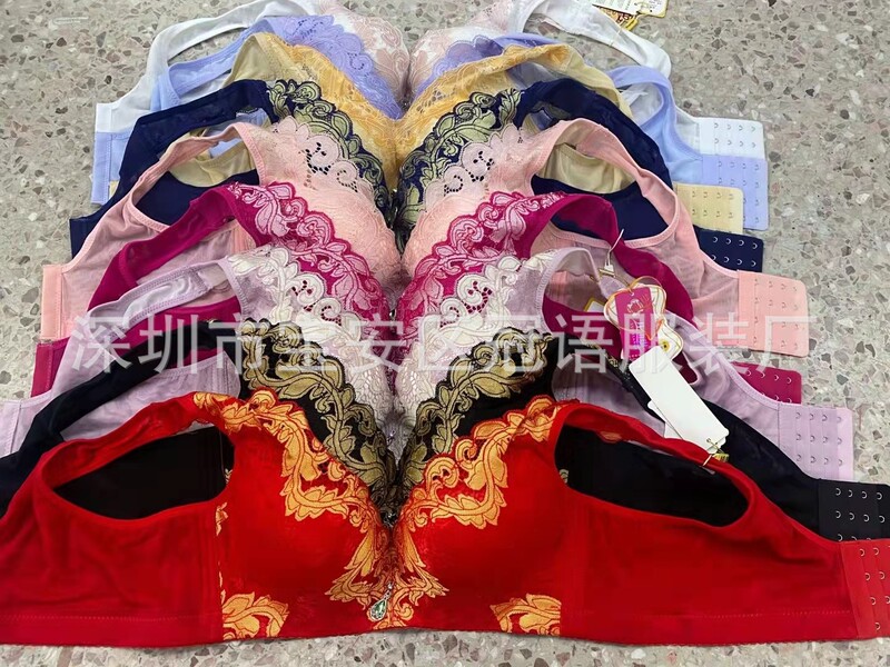 Phoenix tail gathered bra stock wholesale Thailand Brazil India Egypt Turkey stall bra stock