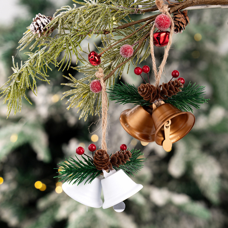 Haobei 新しいクリスマス装飾クリエイティブ赤い小さな鐘ペンダント家の装飾ゴールデンベルツリーペンダント|undefined