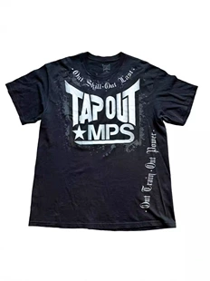 Кросс-бордер Gothic футболка европейский и американский ретро стиль Tapout MPS рисунок футболка мужская Y2K черная футболка