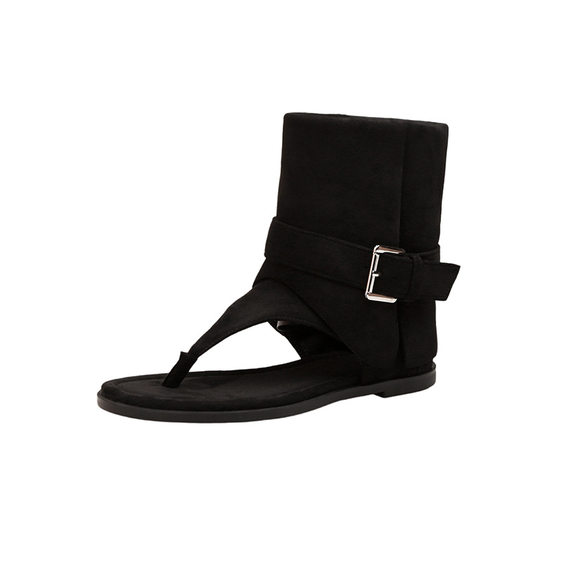 Sandalias de pinza de jeringa de aumento interior de moda para mujer 2025 nuevo verano moda chica pantalones pantalones sandalias romanas de tubo corto