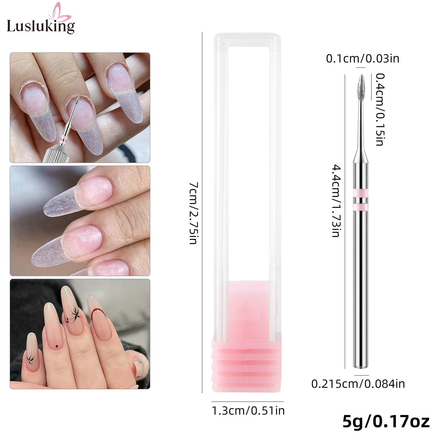Broca de Diamante para Manicura de 2.35 mm Remoción de Piel Muerta y Pulido image 8