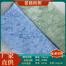厂家直供 全涤无弹提花网布镂空花朵蕾丝面料满幅 服饰家纺饰品布