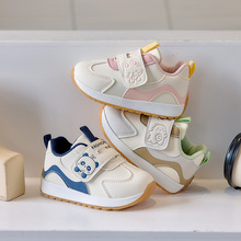 宝宝学步鞋皮面小童魔术贴机能鞋男童防滑阿甘鞋女宝宝软底运动鞋