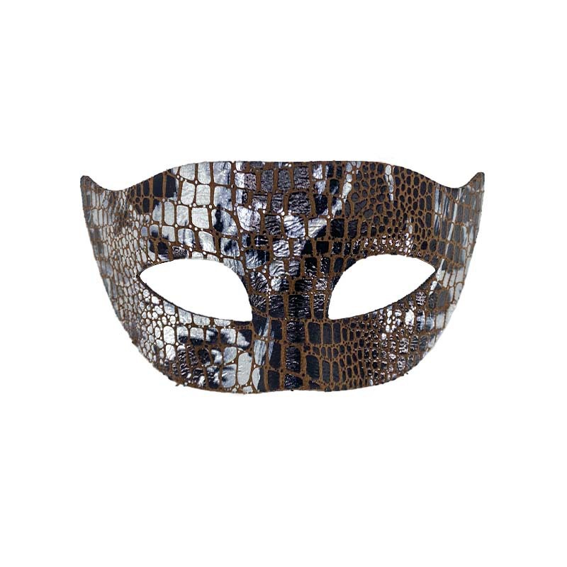 Máscaras de pareja media cara máscaras de baile piel de serpiente piel de cocodrilo máscaras de ojos fiesta de Halloween luchador jugueteo props