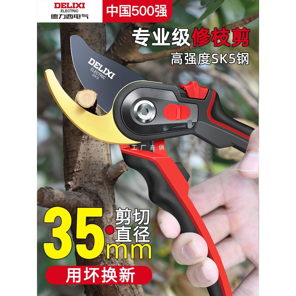 德力西电气园艺剪刀剪树枝专用修枝剪园林花卉果树花艺师修枝剪刀