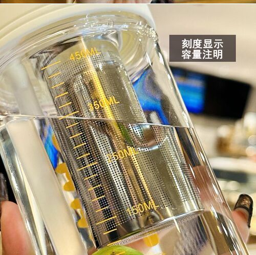 Plastic cup straw cup student water cup ins high-looking men and women bubble tea fruit tea with stainless steel tea warehouse