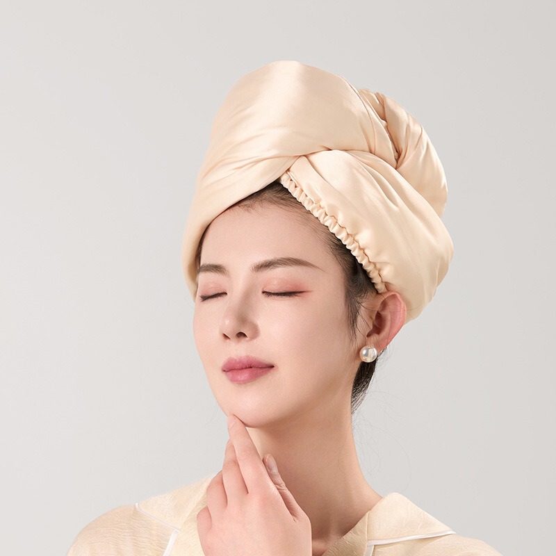 レディースヘアドライキャップ吸水性と厚みのある模擬シルクヘアドライキャップ速乾性二層コーラルベルベットサテンヘアドライキャップ女性卸売|undefined