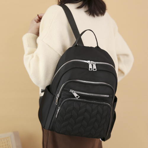 Cross-border new  leisure Korean style women's Oxford double shoulder bag fashionable simple urban commuting travel backpack
