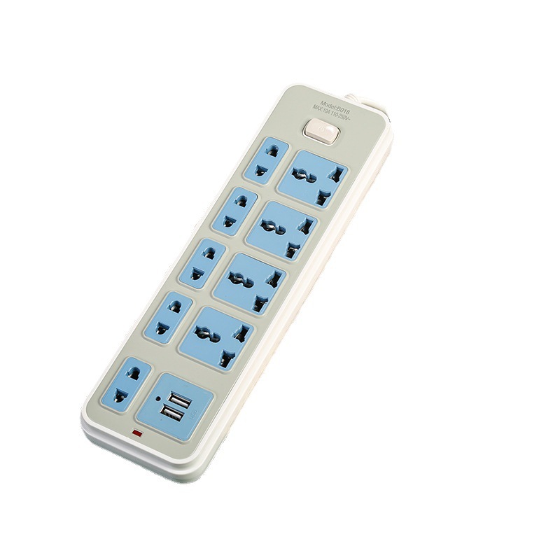 B021 # B018 # enchufe USB pequeño tablero de conexión de Sudáfrica enchufe de la India 9 bit tablero de cable de arrastre multifuncional enchufe de comercio exterior