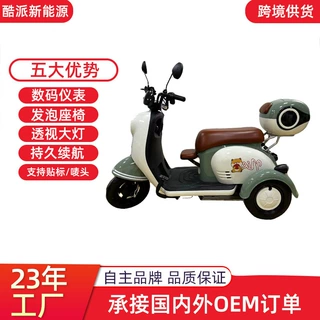 家用休闲代步车接送孩子电动三轮车新能源老年人小型轻便电瓶车