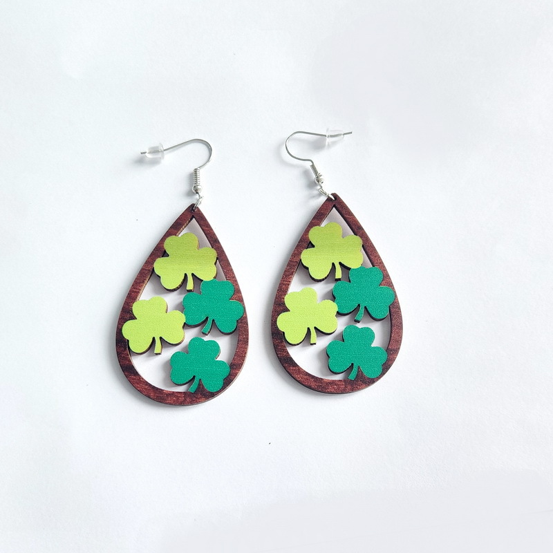 1 Pair Cartoon Style Rainbow Arylic St. Patrick Women's Drop Earrings display picture 4