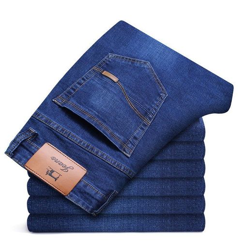 Autumn/Winter New Men's Jeans Leisure Stylish Work Pants Straight Leg Elastic Men's Pants