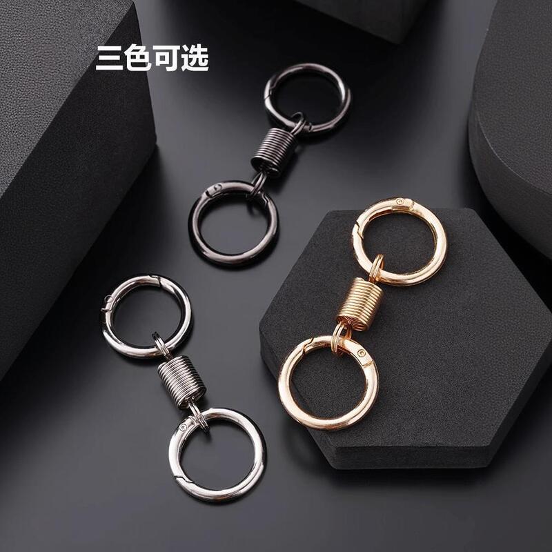 春ダブルサークルキーホルダーカップルニッチデザインパーソナライズされたペンダントメタルサークルバッグトレンディなクリエイティブ|undefined