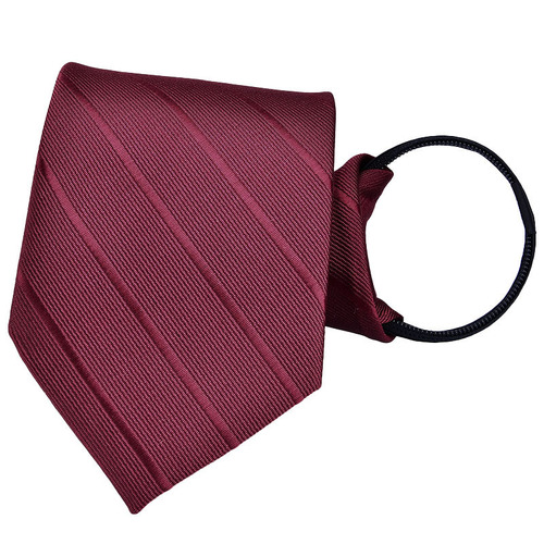 Men's zipper tie, no knotting, 8CM formal business suit, easy to zip up, lazy groom, wedding, red, black stripes
