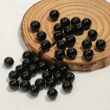 厂家直供 仿黑玛瑙散珠黑色圆珠子手工diy饰品配件隔珠半成品批发