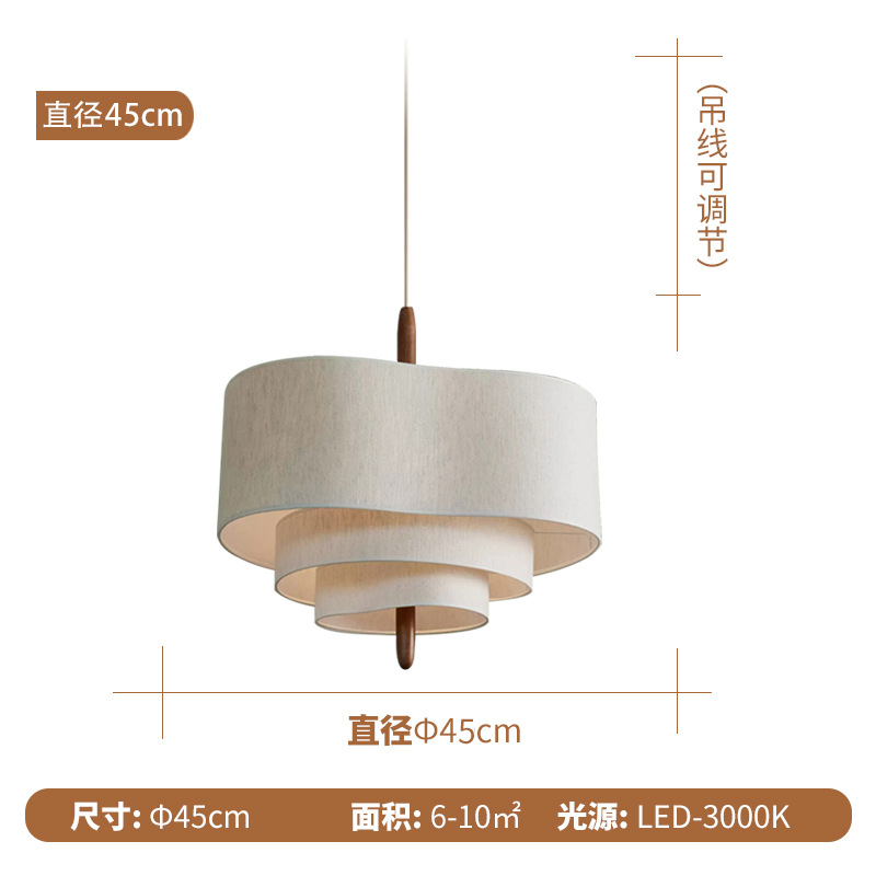 Lámpara medieval francesa Retro Residencia comedor sala de estar dormitorio estudio estilo japonés crema viento arte lámparas de tela