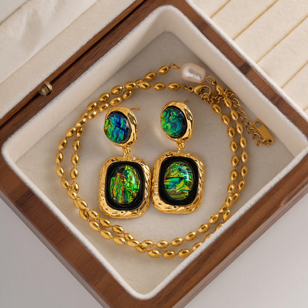 Vintage Style Geometric Copper Plating Drop Earrings 1 Pair