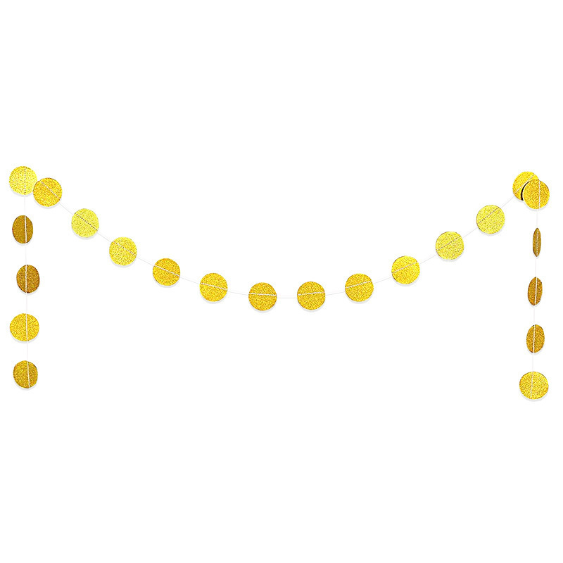 Fiesta de boda decoración compromiso cadena bandera Día de San Valentín tirar bandera pieza redonda tirar flor